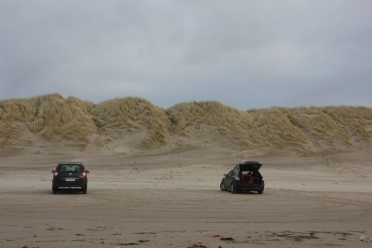 Saime autodega ringi kihutada rannas